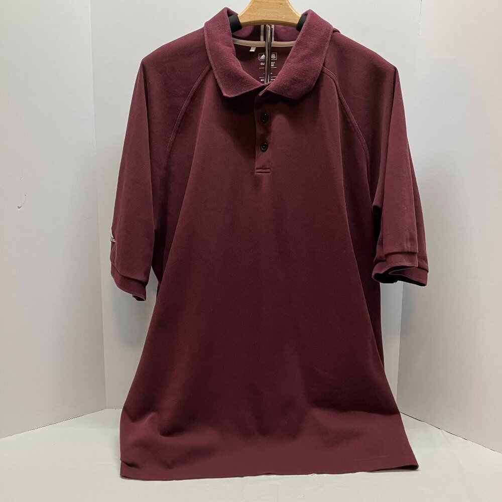 Adidas Golf Mens‎ Maroon Climate Cotton Polo Short Sleeve Shirt Size 3XL